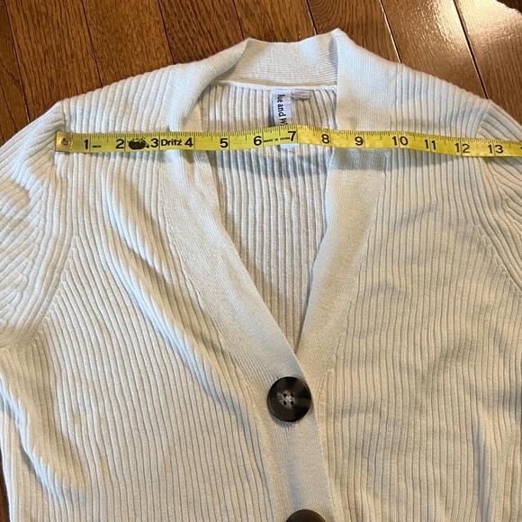 Anthropologie Rue and Willow Cream Ribbed Maxi Cardigan - Picture 6 of 16